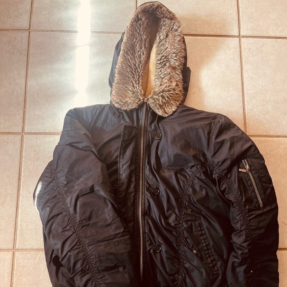 Women’s Black Fur-Lined Jacket